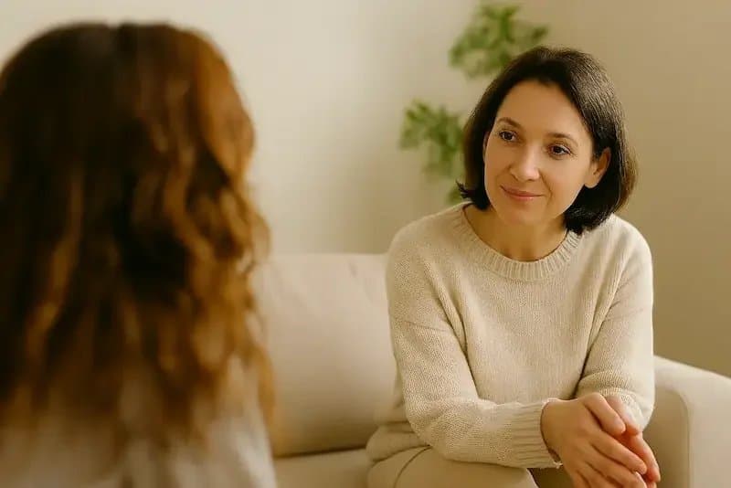حوار داعم بين أخصائية WellSight النفسية وإحدى العميلات